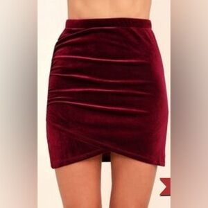 Lulus Velvet Mini Skirt